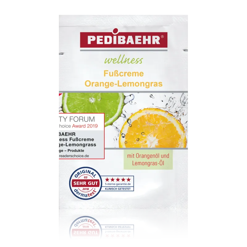 Baehr Krema za stopala s mirisom naranče i limunske trave 2 ml